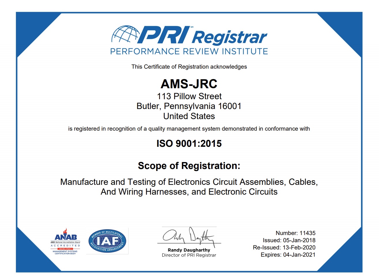 ISO CERTIFICATION ISO 9001:2015